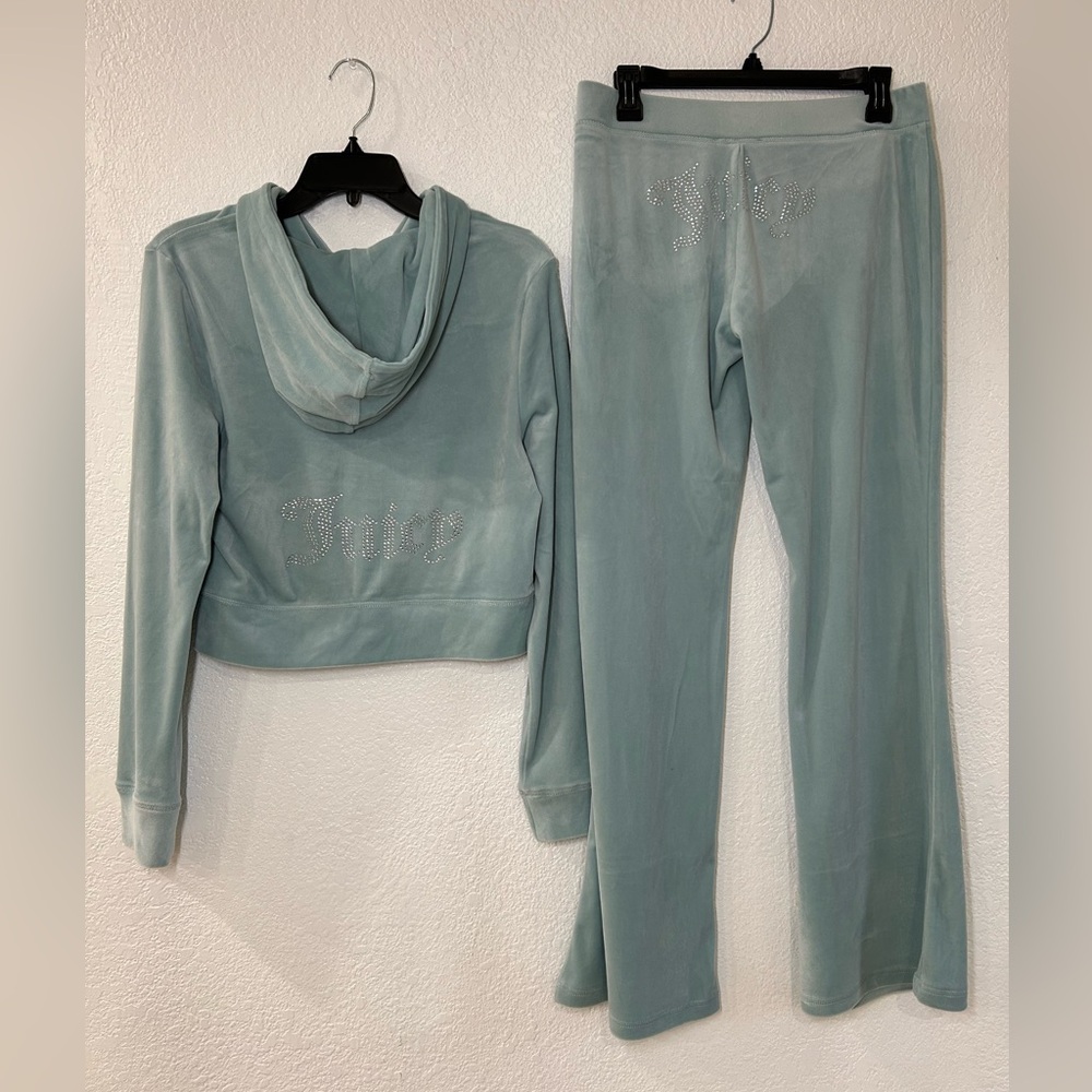 Juicy Couture Light Blue Hoodie and Pants Set